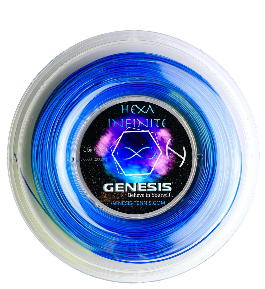 GENESIS HEXA INFINITE 200MT/660FT TENNIS STRING REEL 16G (1.30)
